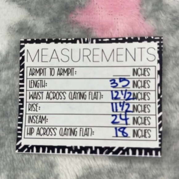 BCBG GIRLS | Gray Fuzzy Star Pink & White Print Lounge Pants | Size L - Picture 9 of 10